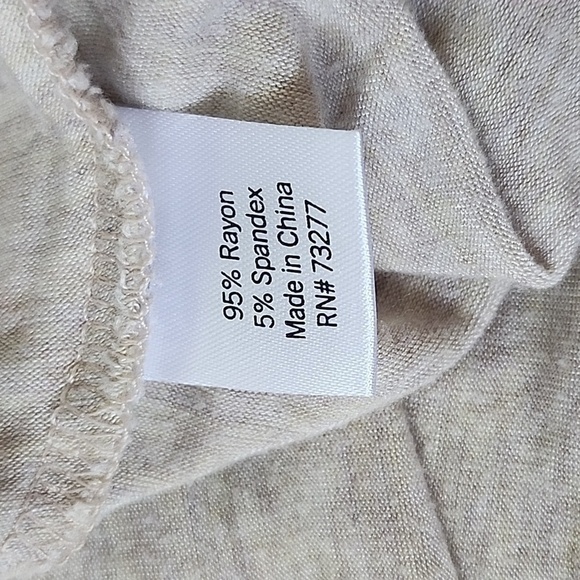 APT. 9 Heather Peach Short Sleeve Tee with Rose Gold Art Deco design - Picture 12 of 12